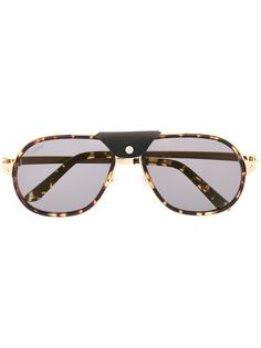 Cartier Eyewear солнцезащитные очки-авиаторы черепаховой расцветки
