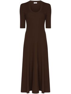 Rosetta Getty расклешенное платье миди