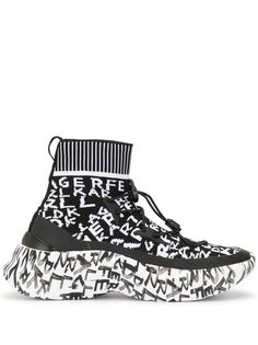 Karl Lagerfeld кроссовки-носки Skyline с принтом граффити