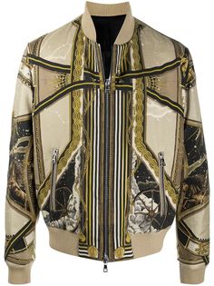 Balmain бомбер с принтом