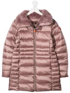 Save The Duck Kids пуховик с оторочкой из искусственного меха