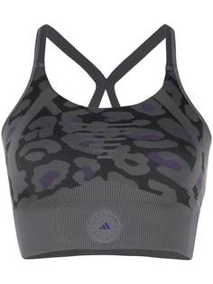 adidas by Stella McCartney спортивный бюстгальтер TruePurpose с леопардовым принтом