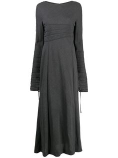 Gianfranco Ferré Pre-Owned платье 2000-х годов с рукавами колокол