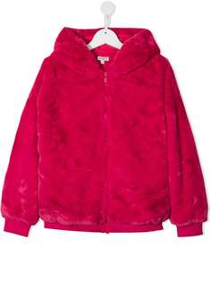 Kenzo Kids куртка с капюшоном и искусственным мехом