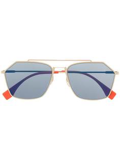 Fendi Eyewear солнцезащитные очки-авиаторы с логотипом FF