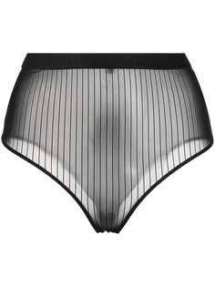 Balmain полупрозрачные трусы-брифы с завышенной талией