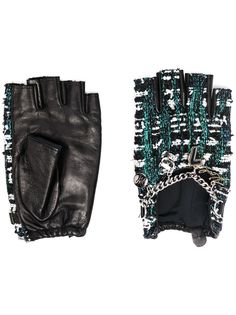 Karl Lagerfeld декорированные перчатки из твида