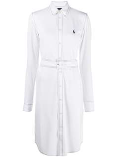 Polo Ralph Lauren платье-рубашка с вышитым логотипом
