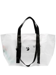 Off-White прозрачная сумка-тоут с логотипом