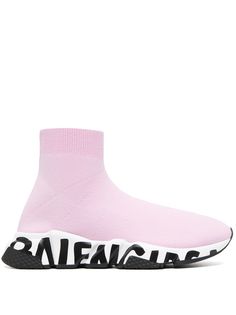 Balenciaga кроссовки-носки Speed с принтом граффити