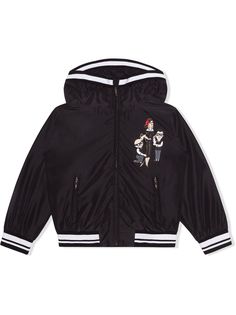Dolce & Gabbana Kids куртка с капюшоном и отделкой в полоску