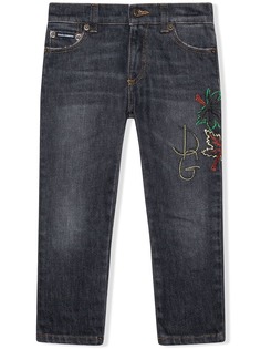 Dolce & Gabbana Kids джинсы средней посадки с вышитым логотипом
