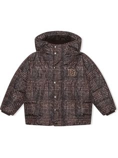 Dolce & Gabbana Kids пуховик с нашивкой-логотипом