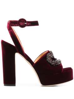 Giannico Daphne velvet sandals