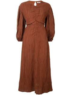 Rachel Gilbert платье миди Sorrell с жатым эффектом