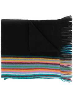 PAUL SMITH двусторонний шарф с бахромой