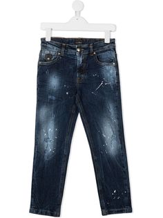 John Richmond Junior джинсы с эффектом потертости