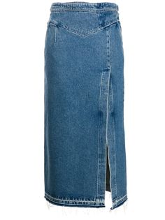 RED Valentino джинсовая юбка с пряжками