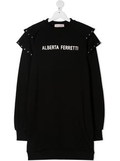 Alberta Ferretti Kids платье-джемпер с логотипом