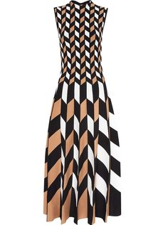 Oscar de la Renta плиссированное платье с геометричным узором