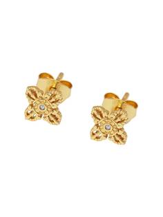 Nialaya Jewelry позолоченные серьги-гвоздики с бриллиантами