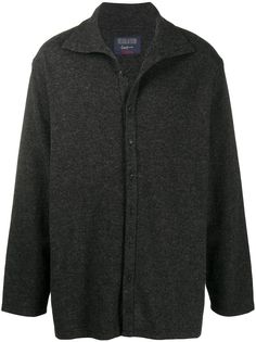 Yohji Yamamoto куртка-рубашка на пуговицах с высоким воротником