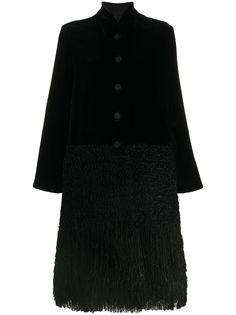 Giorgio Armani бархатное однобортное пальто