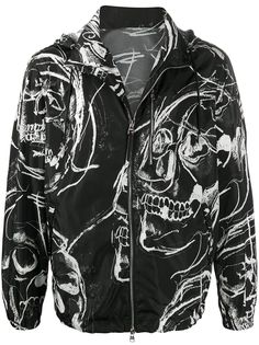 Alexander McQueen куртка на молнии с принтом