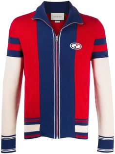 Gucci куртка в стиле колор-блок с логотипом Interlocking G