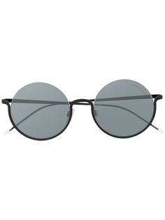 Emporio Armani солнцезащитные очки в круглой полуоправе
