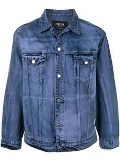 FIVE CM джинсовая куртка с эффектом потертости