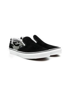 Vans Kids слипоны с леопардовым принтом