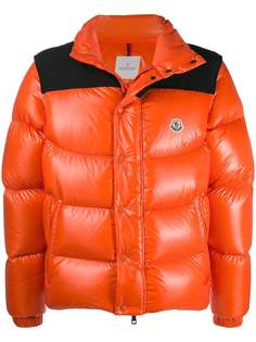 Moncler пуховик с контрастными вставками
