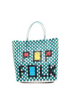 Marni Market плетеная сумка-тоут Pop Folk