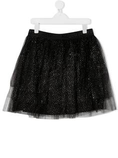 Alberta Ferretti Kids юбка из тюля с кристаллами