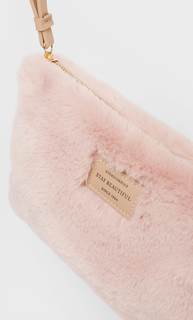 Stradivarius Клатч С Искусственным Мехом Женская Коллекция Цвет Розового Макияжа 103