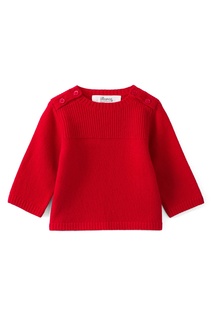 Красный шерстяной свитер Bonpoint