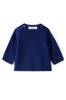 Синий шерстяной свитер Bonpoint