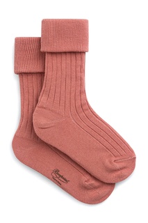 Пыльно-розовые носки из хлопка Bonpoint
