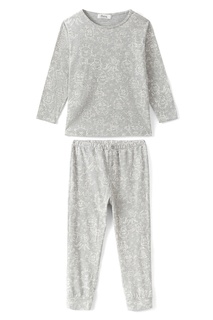 Пижама из светло-серого хлопка Bonpoint