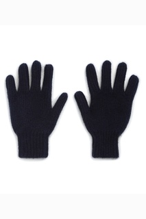 Темно-синие перчатки из кашемира Bonpoint