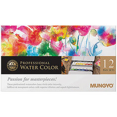 Профессиональная акварель Mungyo, 12 цветов