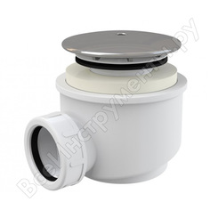 Сифон для поддона alca plast a47cr-60 1 1/2"x40 мм, h-72 мм, слив крышка d-91 мм 025-1261