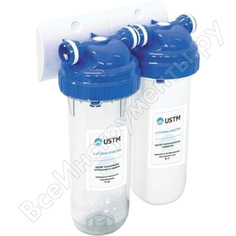 Фильтр для воды ustm fs-2 wfu 2-ступенчатая система очистки под мойку с керамическим краном 33352