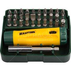 Отвертка реверсивная Kraftool Mini-Box-32 с насадками, 32 предмета