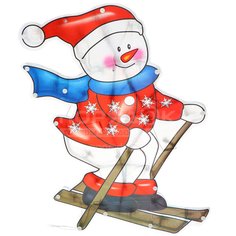 Панно декоративное Рождественский снеговик SY16-156, 40 см, 30 ламп