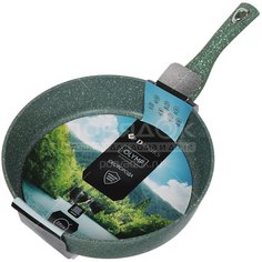 Сковорода с мраморным покрытием Daniks Олимп зеленая DFP-28-GRM-IND без крышки, 28 см