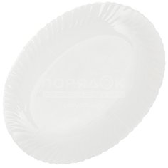 Блюдо стеклокерамическое Daniks белое овальное, 30.2 см