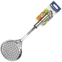 Шумовка Daniks D-006 из нержавеющей стали с металлической ручкой