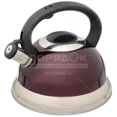 Чайник из нержавеющей стали Daniks M-012 со свистком, 3 л